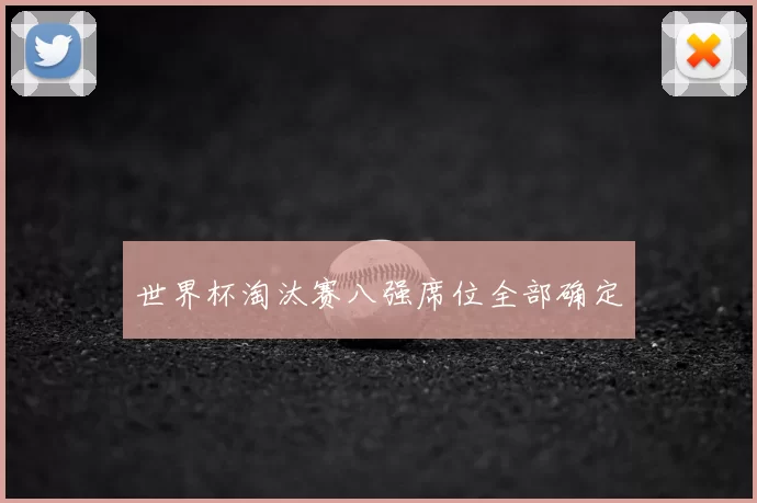 世界杯淘汰赛八强席位全部确定