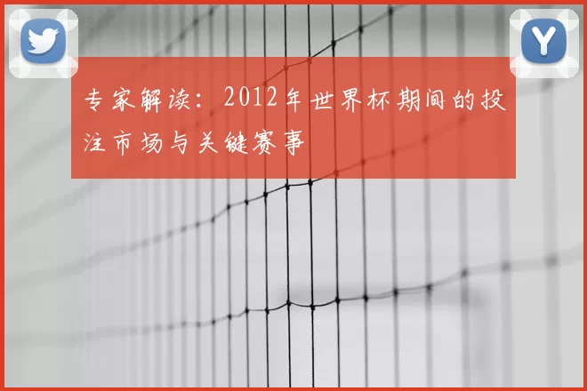 专家解读：2012年世界杯期间的投注市场与关键赛事
